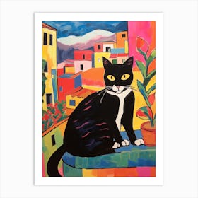 Painting Of A Cat In Cartagena Spain 2 Art Print