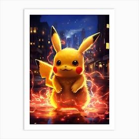 Pikachu Pokemon 2 Art Print