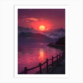 Landscape Sunset Art Print