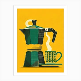 Coffee Pot Canvas Print Art Print