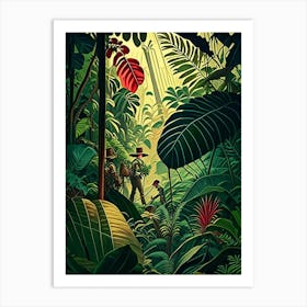 Jungle Adventure 1 Botanical Art Print