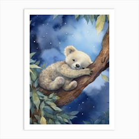 Baby Koala 2 Sleeping In The Clouds Art Print