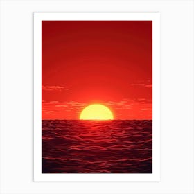 Sunset Over The Ocean 91 Art Print