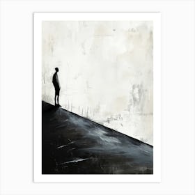 Man On A Hill, Minimalism Art Print