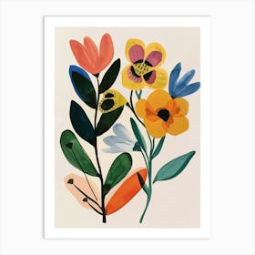 Painted Florals Freesia 2 Art Print