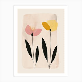 Birmingham Flower Market Boho Minimalist Style Art Print