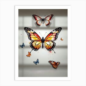 Monarch Butterflies Art Print