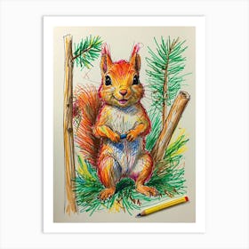 Red Squirrel 1 Art Print