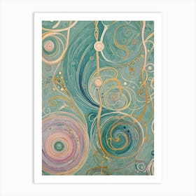 Dance Of Swirls And Spirals Art Print