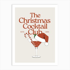 The Christmas Cocktail Club | Christmas Martini Art Print