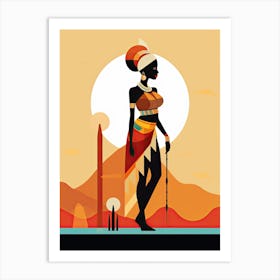 African Tribal Minimalism Art Print