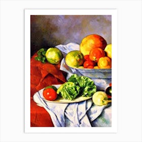 Escarole Cezanne Style vegetable Art Print