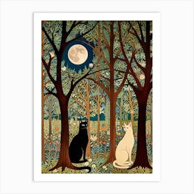 William Morris Cats In The Forest 2 Art Print