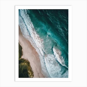 Aerial View Of A Beach 97 Art Print