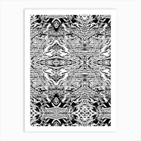 Abstract Black And White Pattern 5 Art Print