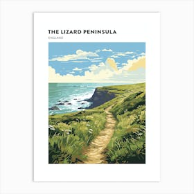 The Lizard Peninsula Coastal Path England 1 Hiking Trail Landscape Poster Art Print