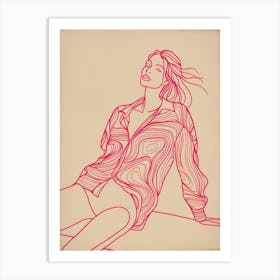 Woman Laying Down Art Print