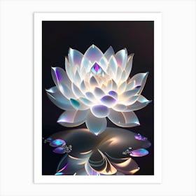 White Lotus Holographic 4 Art Print