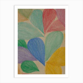 Colorful Leaves Art Print