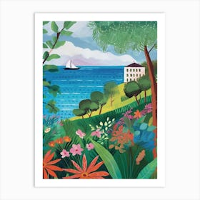 Tropical Villa House 2 Art Print