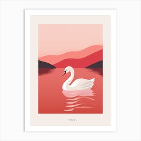 Minimalist Swan 1 Bird Poster Art Print