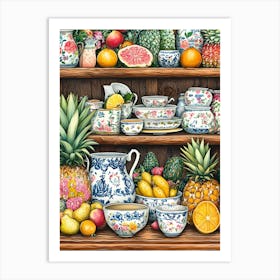 Fruit Shelf Art Print