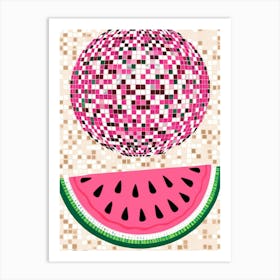 Mosaic Watermelon Art Print