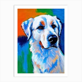 Great Pyrenees 2 Fauvist Style Dog Art Print