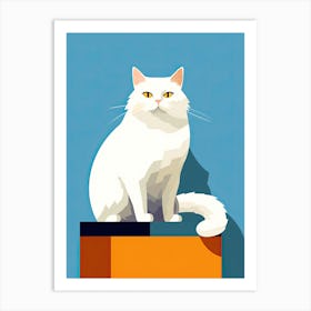 White Cat Art Print