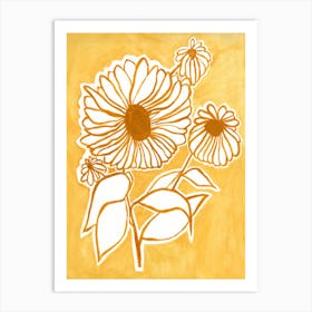Yellow Daisies Art Print