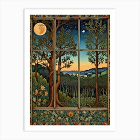 William Morris Moonlight Window Art Print