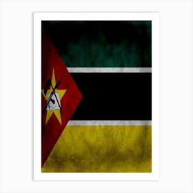 Mozambique Flag Texture Art Print