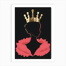 Portrait Of A Woman With A Crown Art Print