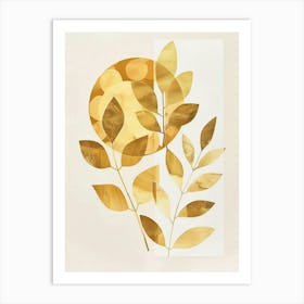 Golden Leaves 5 Art Print