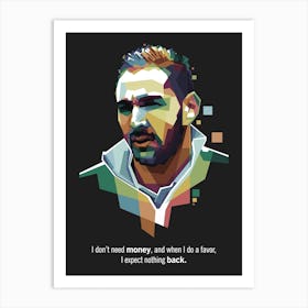 Benzema Pop Art WPAP Art Print