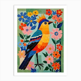 Mosaic Bird Art Print