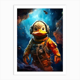 Duck In Space 2 Art Print