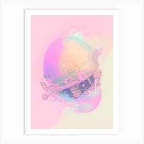 Space Probe Gouache Space Art Print