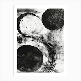 Black And White Abstract Painting 13 Art Print