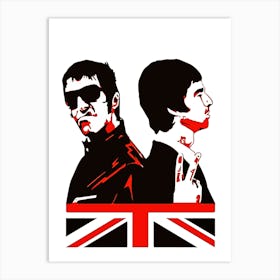 oasis brit pop band music Art Print