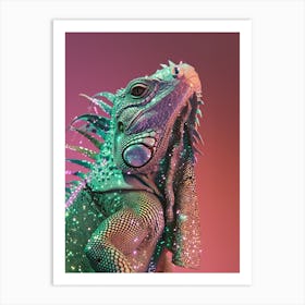 Rainbow Iguana Art Print