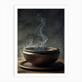 Steaming Bowl Of Soup Art Print