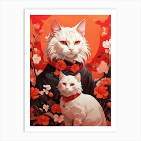 Two Cats Art Print