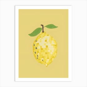 Lemon Pixel Art Art Print