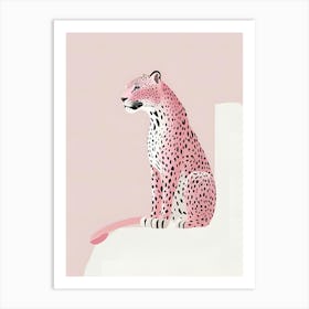 Pink Leopard Print Art Print