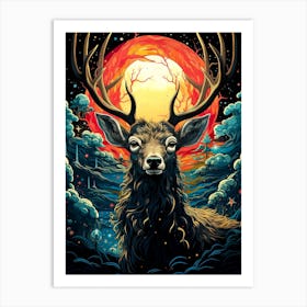 Deer In The Forest Art Print