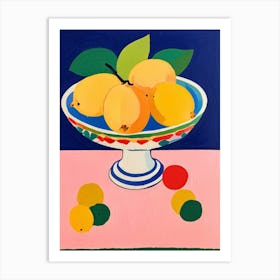 Lemons In A Bowl Art Print