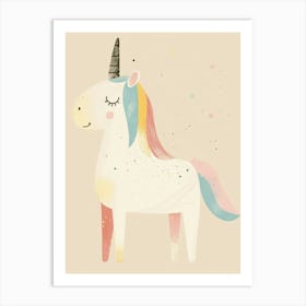 Pastel Storybook Style Unicorn 2 Art Print