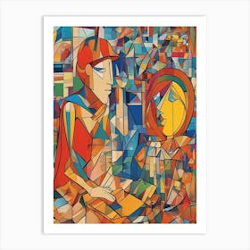 Man And A Woman Style Abstract Art Print