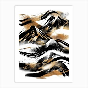 Asian Mountain Painting Art Print